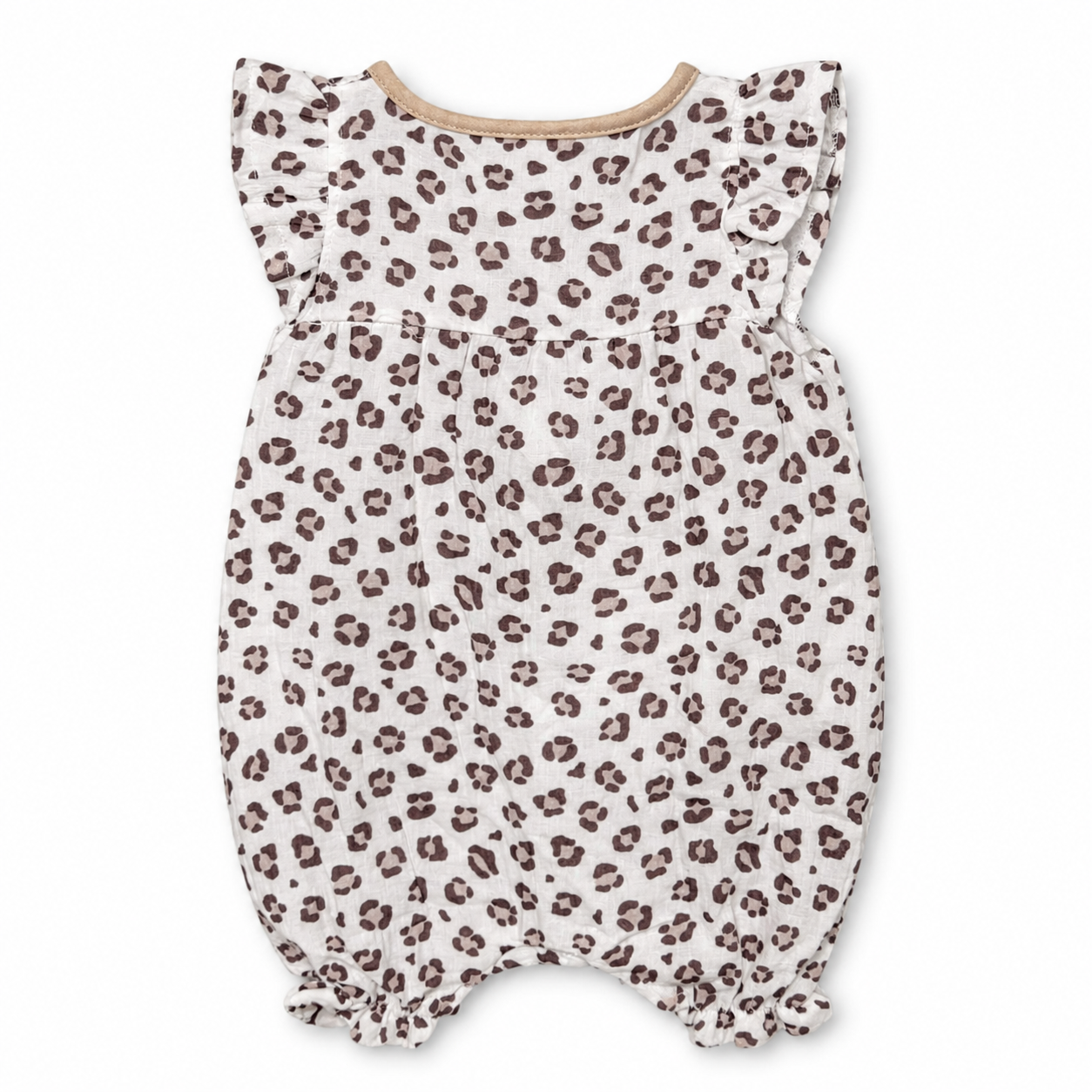 Leopard Ruffle Baby Romper