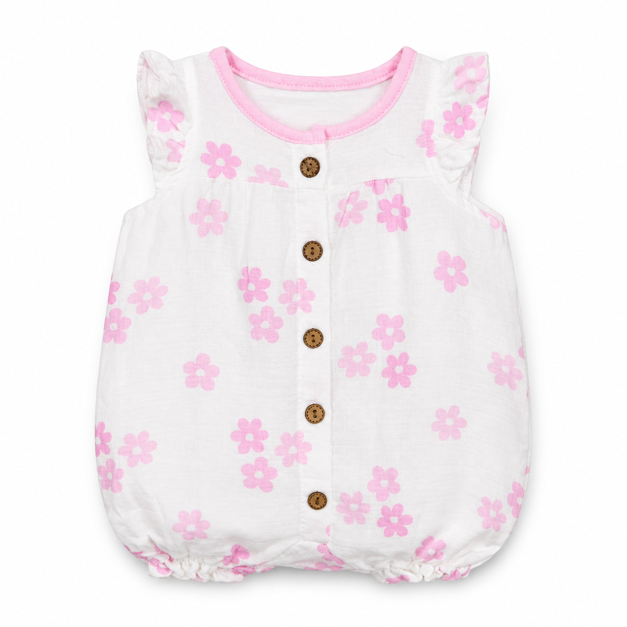 Daisy Button Baby Romper