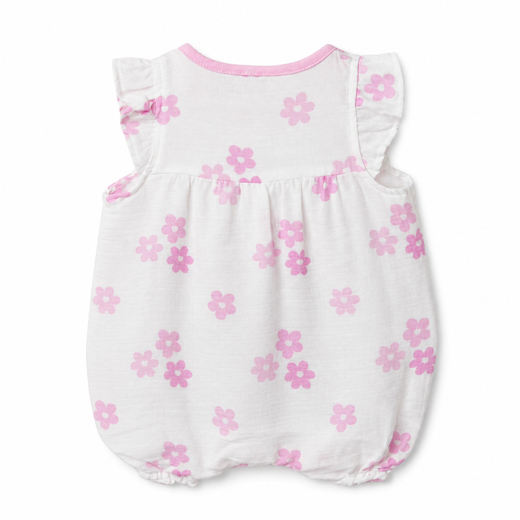 Daisy Button Baby Romper