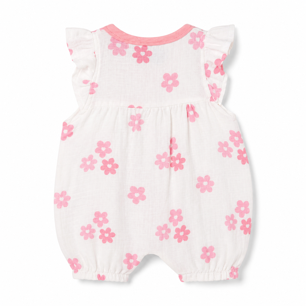 Daisy Button Baby Romper