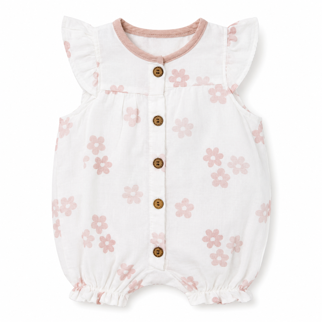 Daisy Button Baby Romper