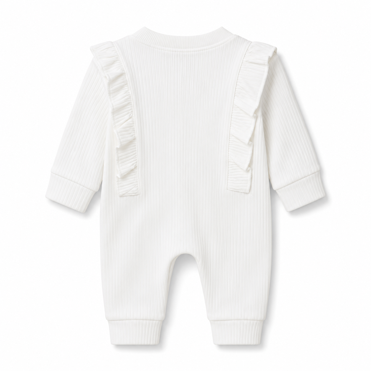 Ruffle Button Baby Romper & Headband Set