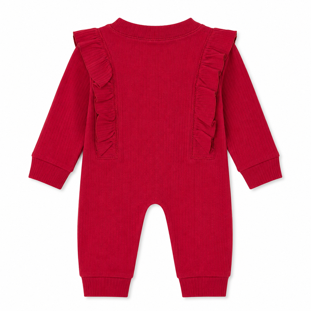 Ruffle Button Baby Romper & Headband Set
