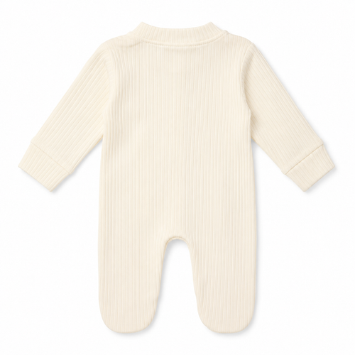 Bunny Ribbed Baby Sleepsuit & Hat Set
