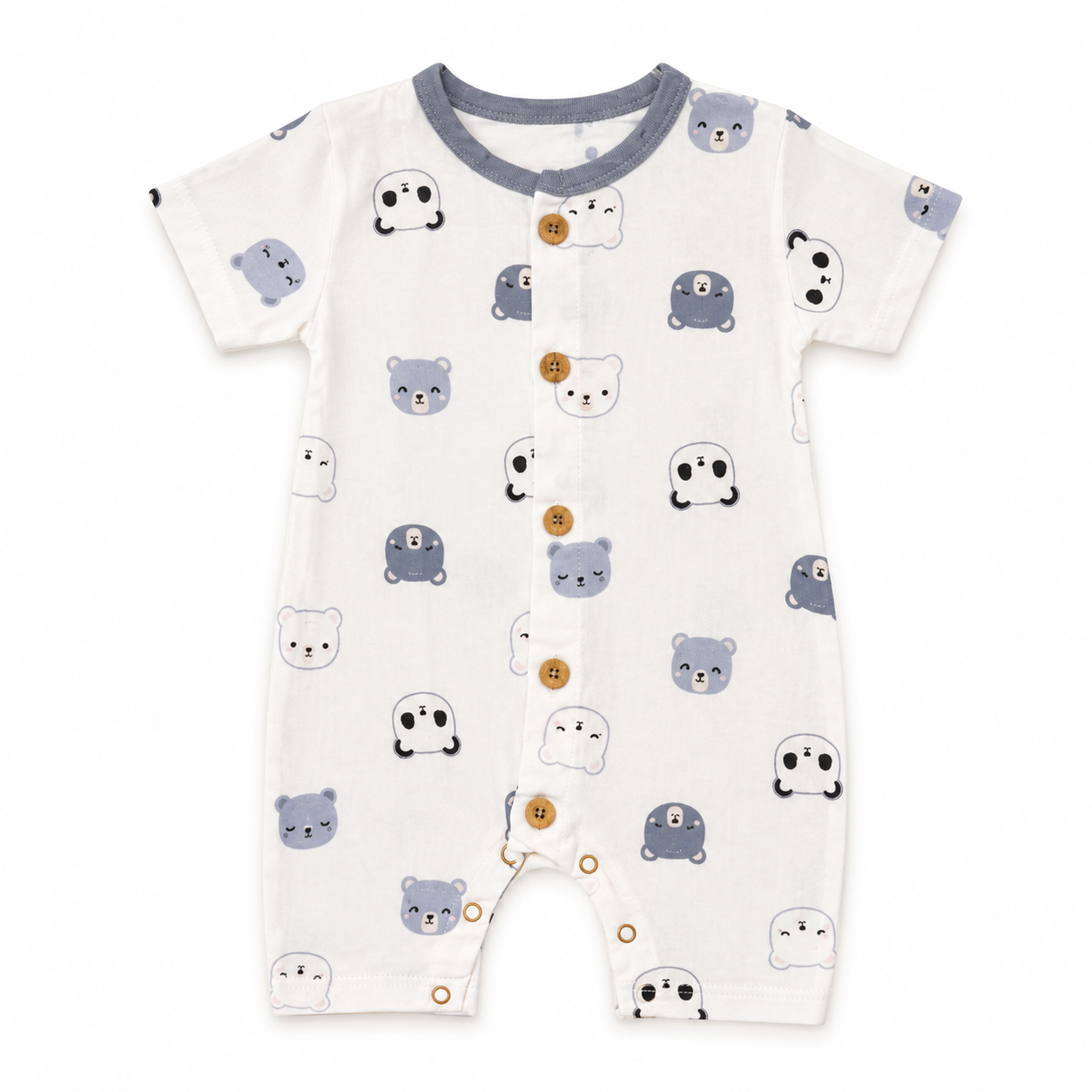 Little Bear Faces Baby Romper