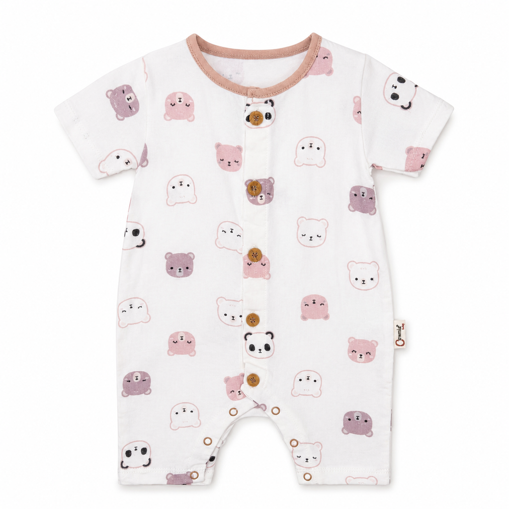 Little Bear Faces Baby Romper