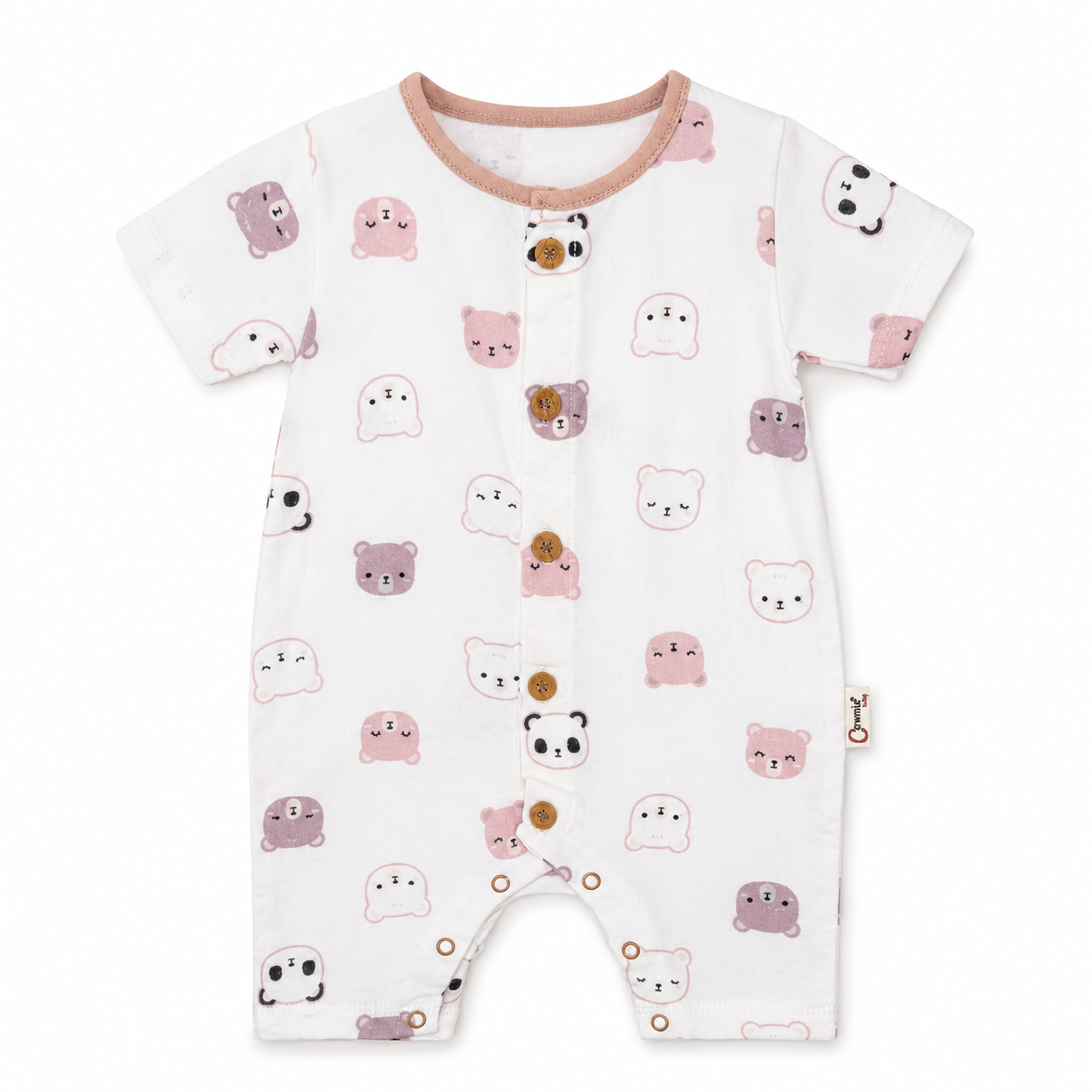 Little Bear Faces Baby Romper