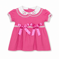 Floral Collar Bow Baby Dress