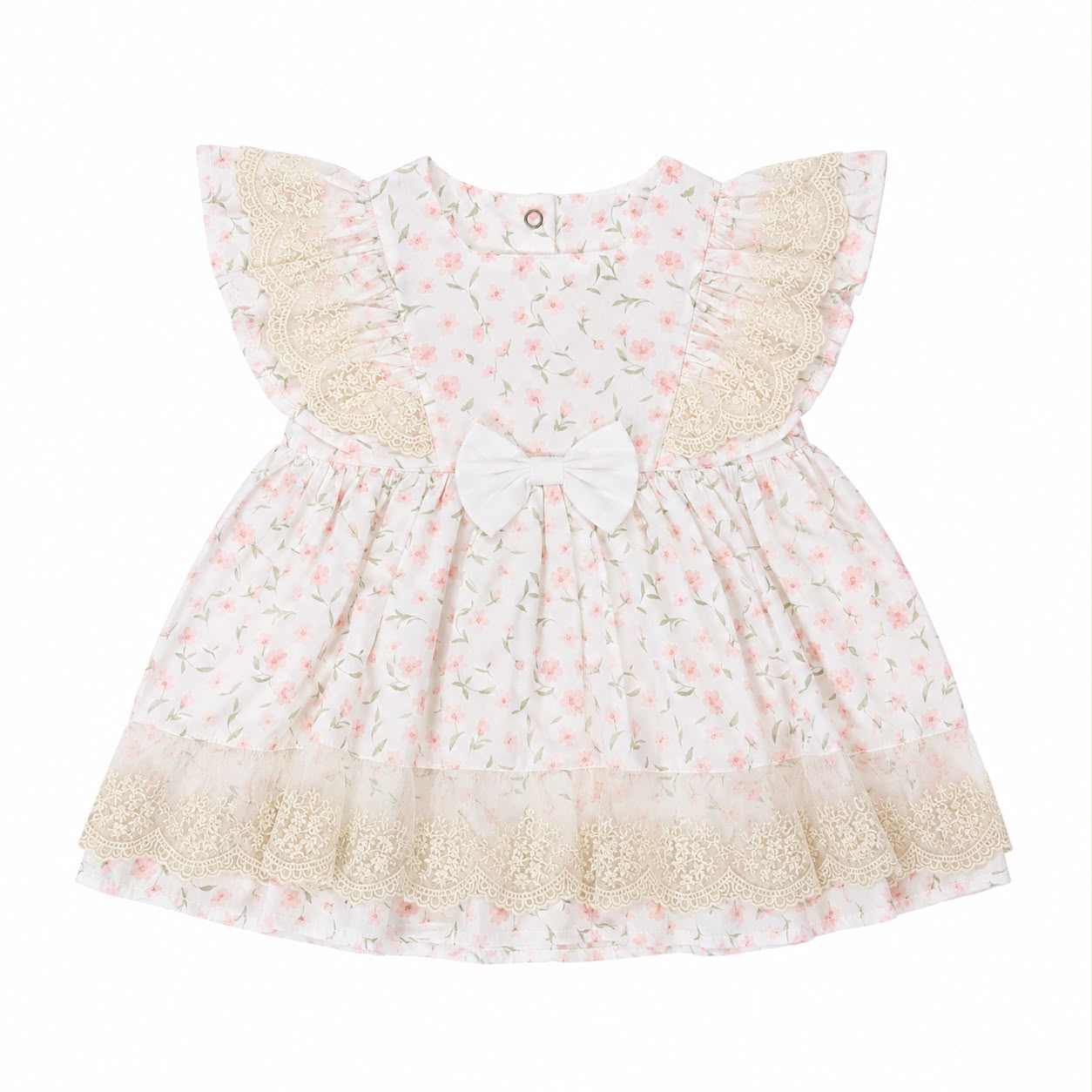 Floral Lace Bow Baby Dress