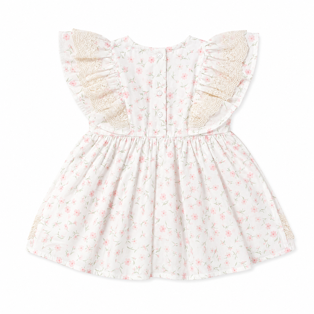 Floral Lace Bow Baby Dress