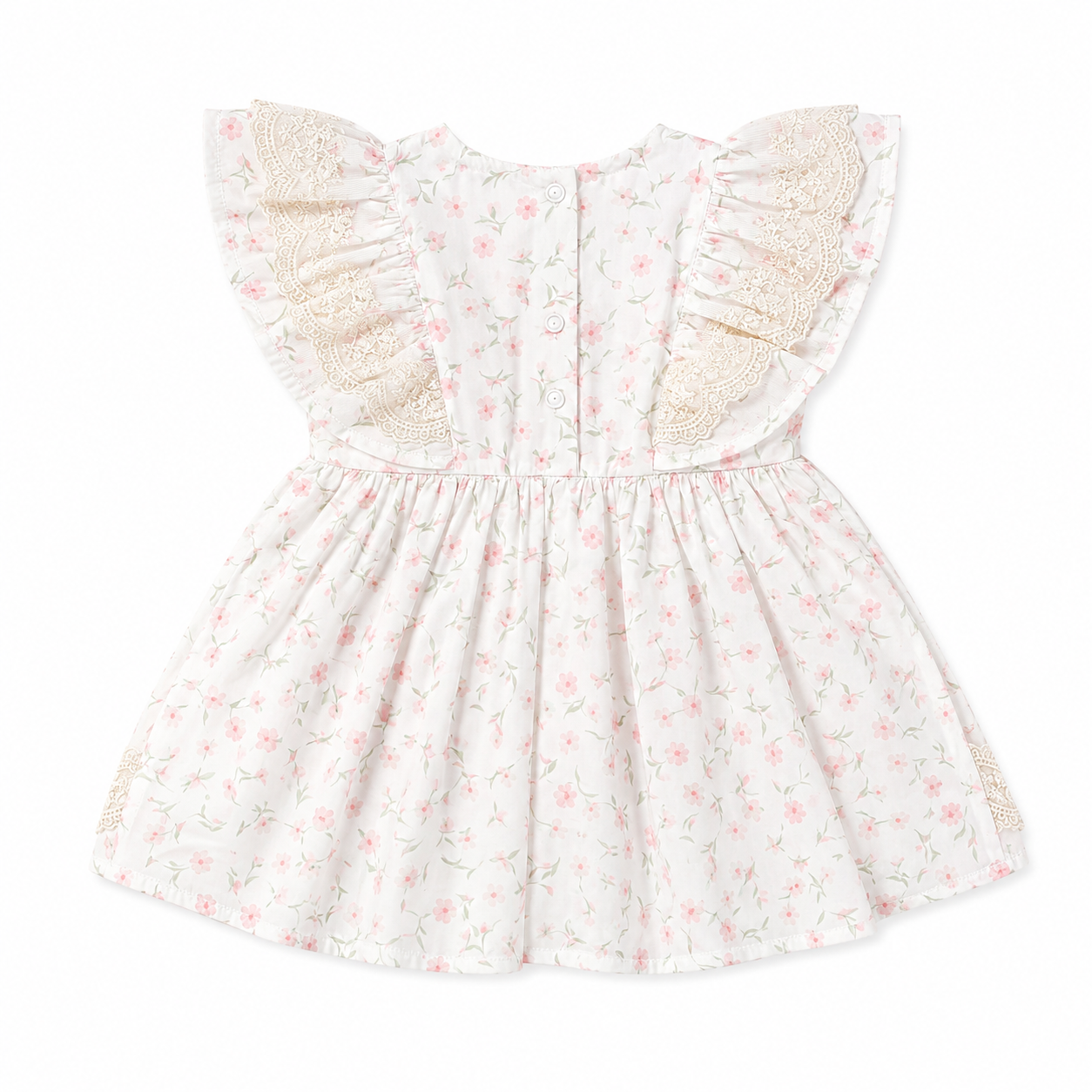 Floral Lace Bow Baby Dress