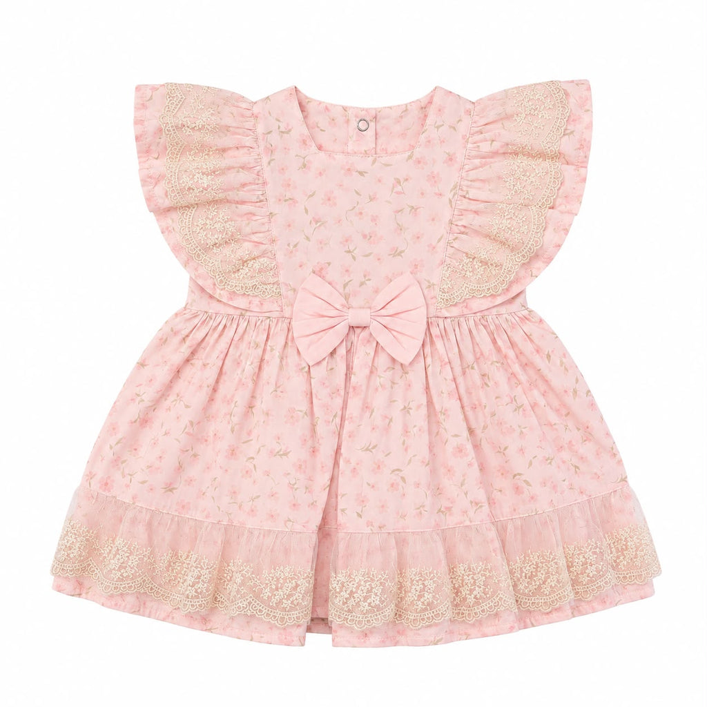 Floral Lace Bow Baby Dress