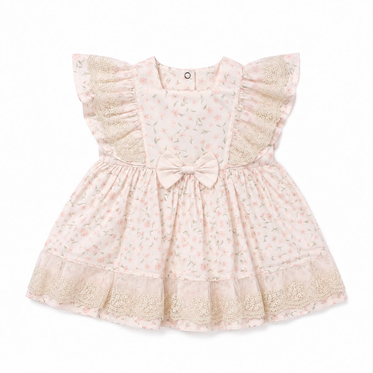 Floral Lace Bow Baby Dress
