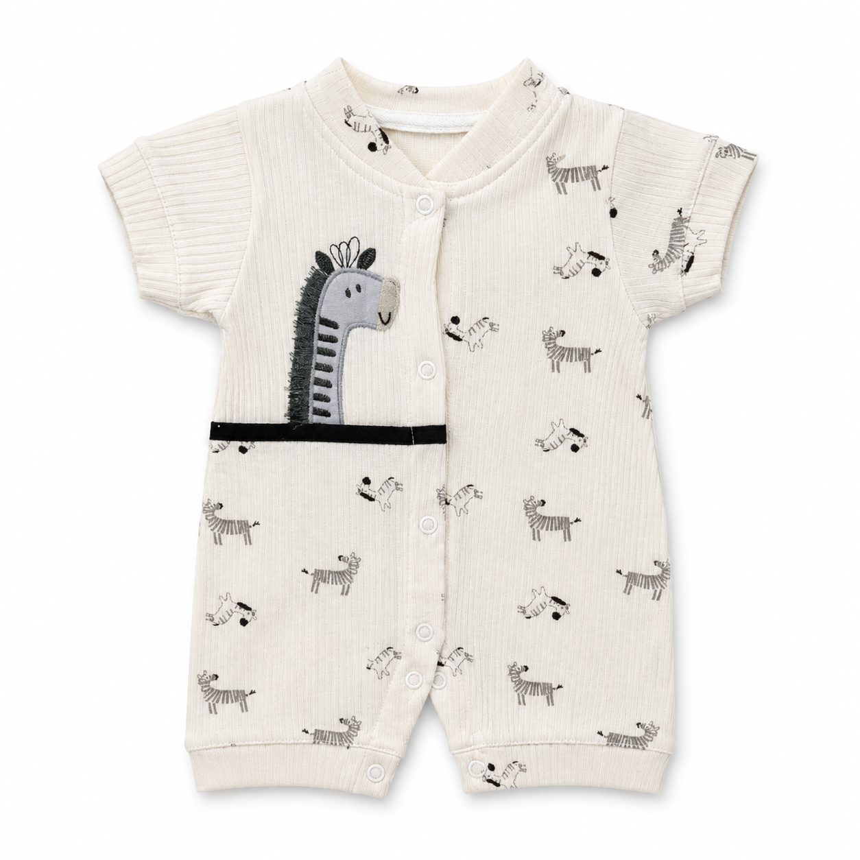 Zebra Friend Baby Romper