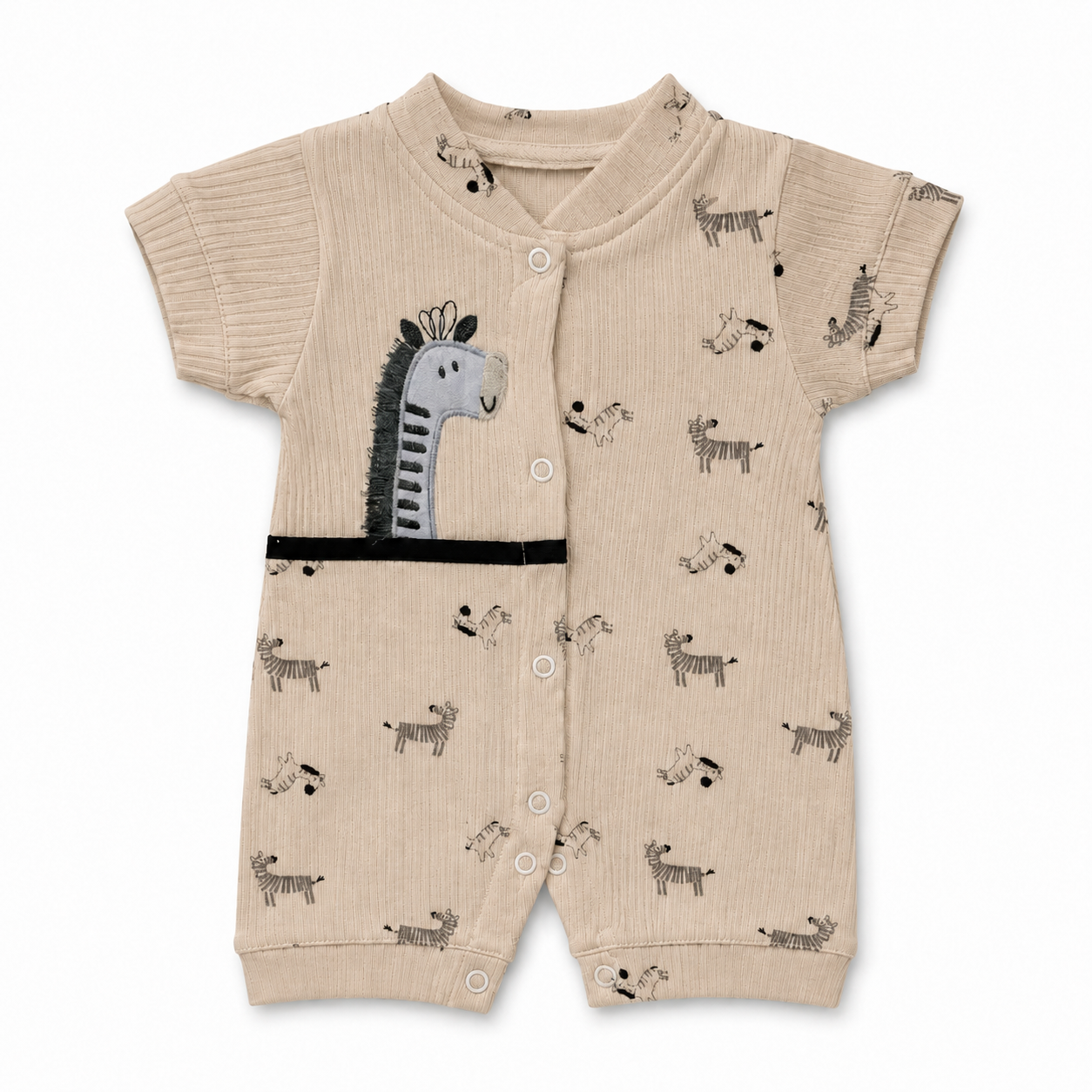 Zebra Friend Baby Romper