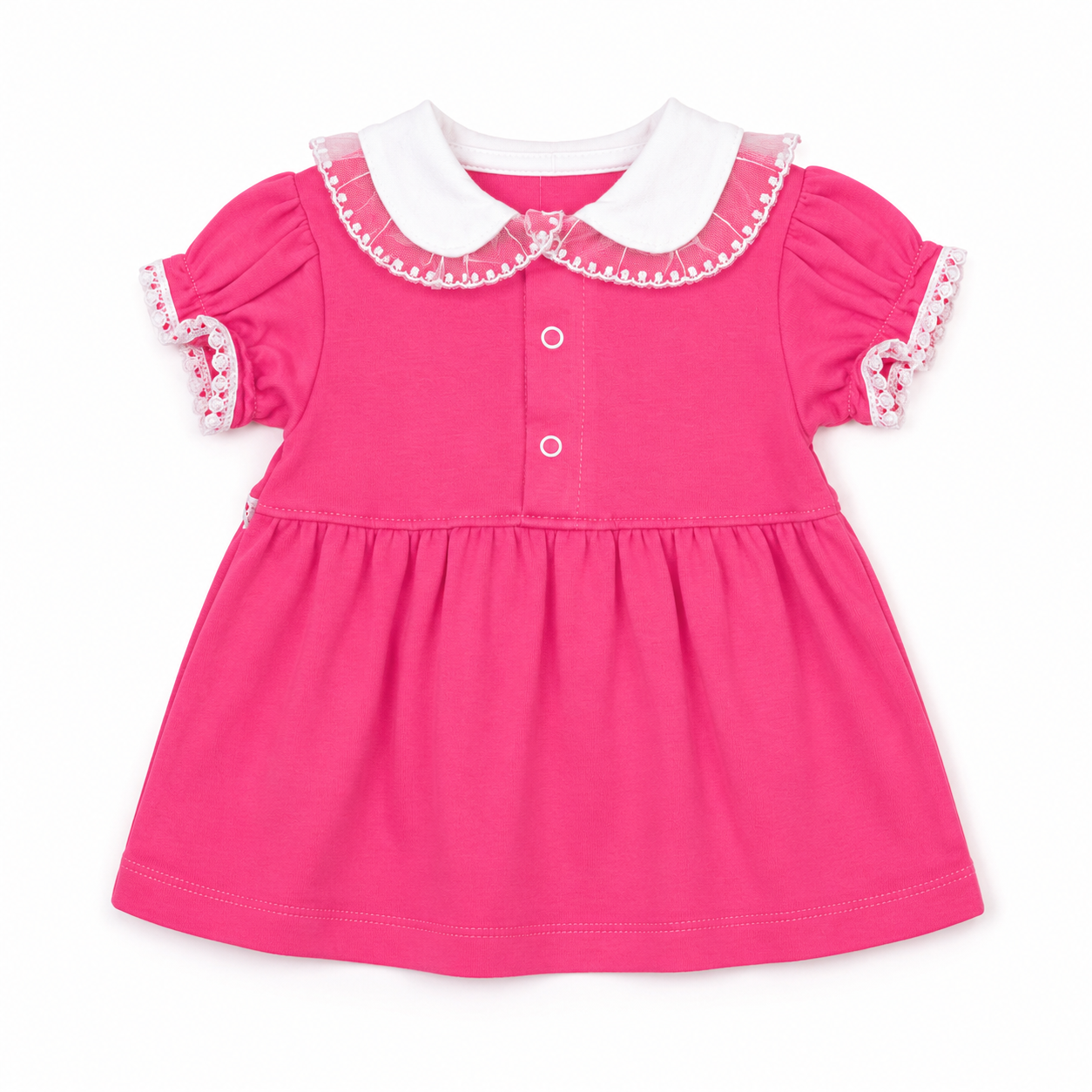 Floral Collar Bow Baby Dress