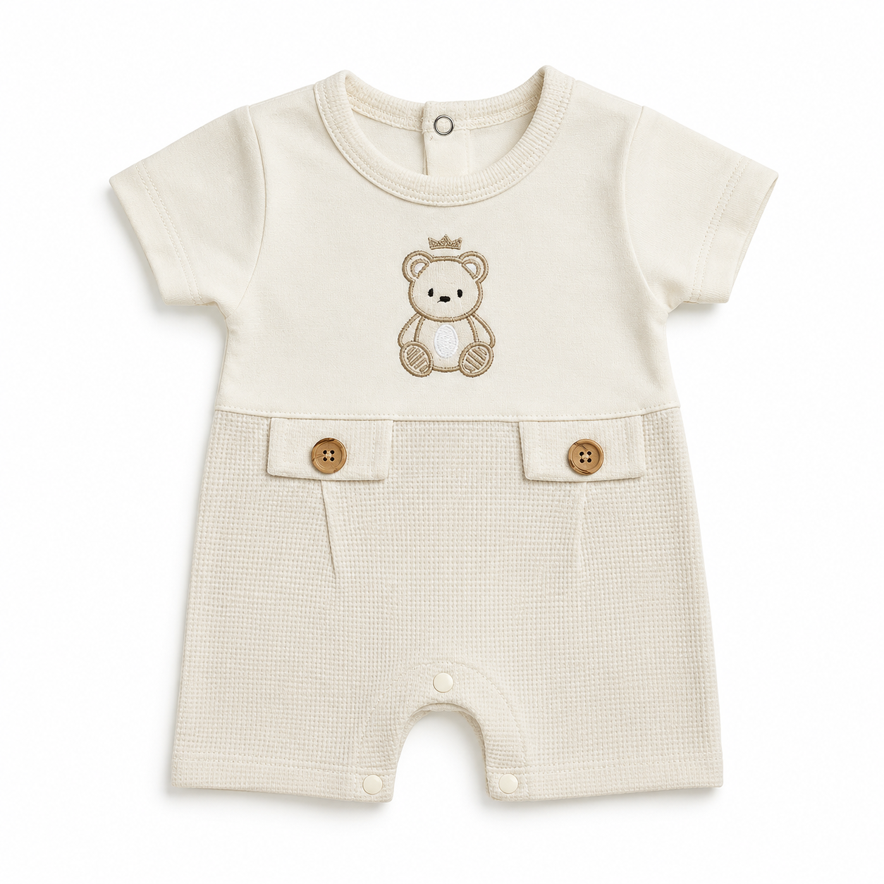 Crown Teddy Baby Romper