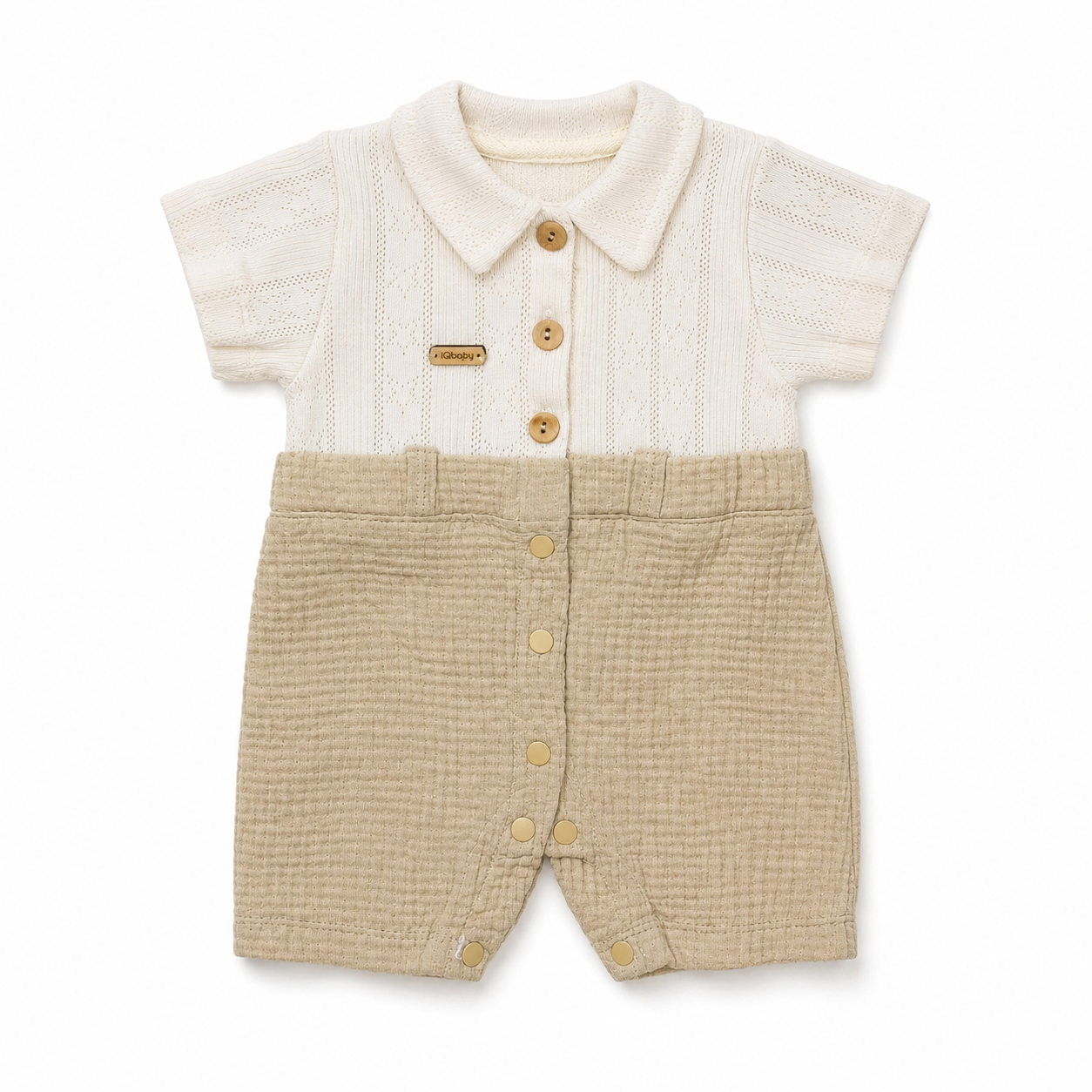 Classic Knit Collar Baby Romper