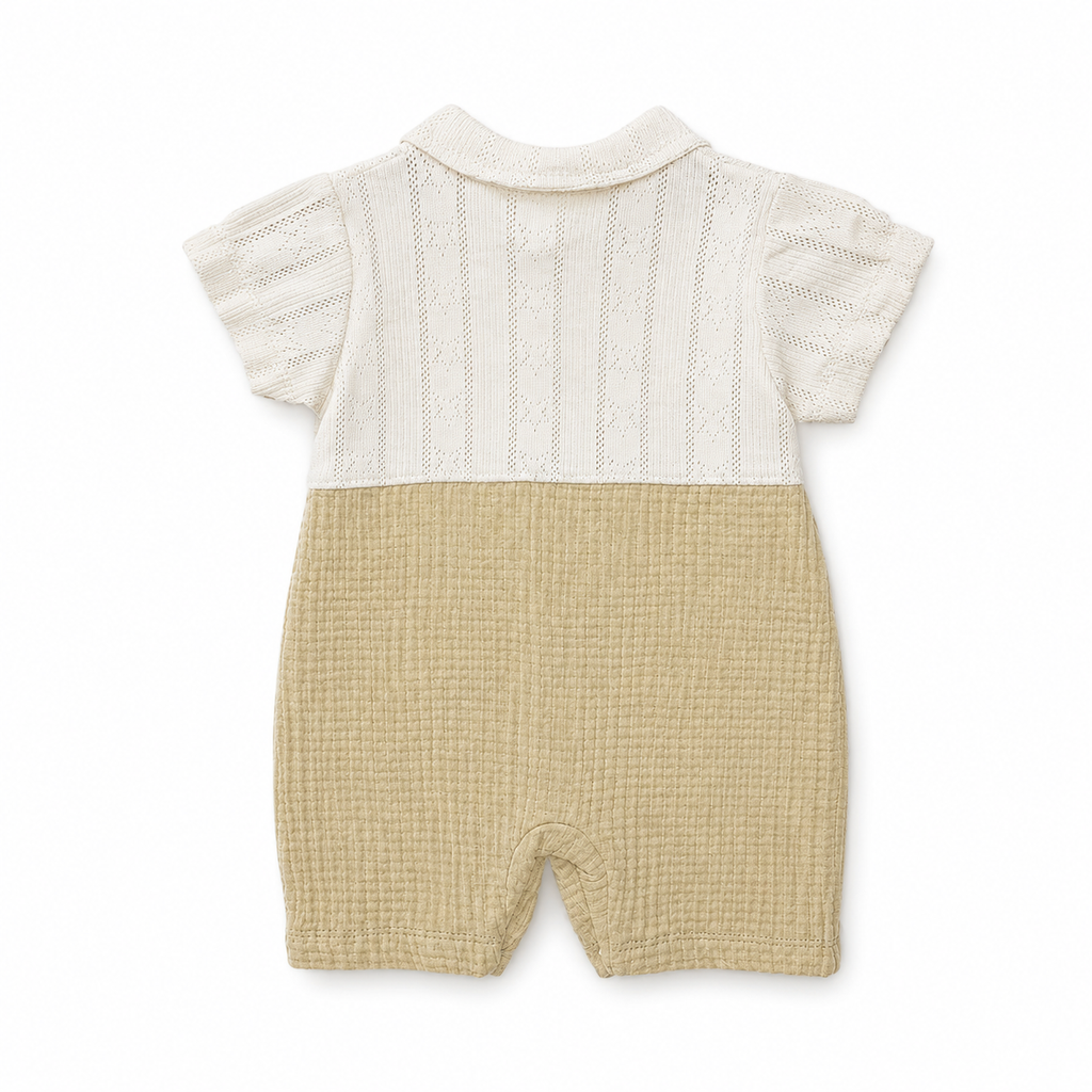 Classic Knit Collar Baby Romper