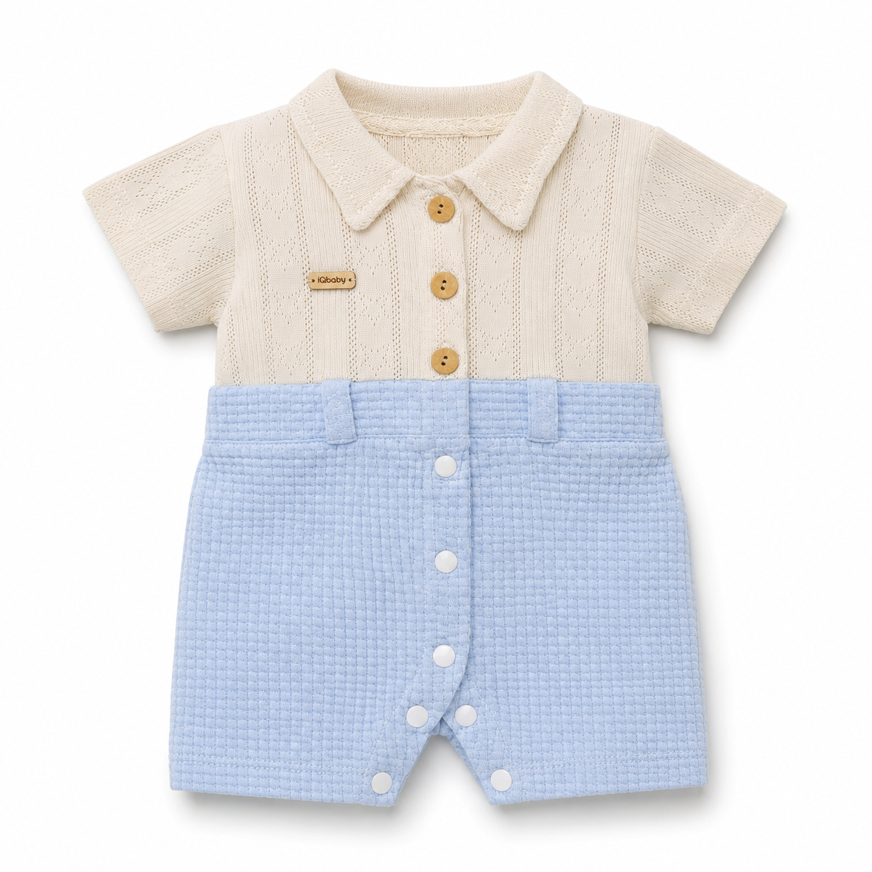 Classic Knit Collar Baby Romper