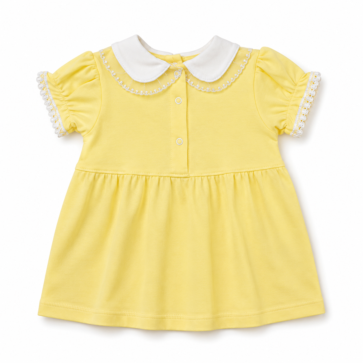 Floral Collar Bow Baby Dress