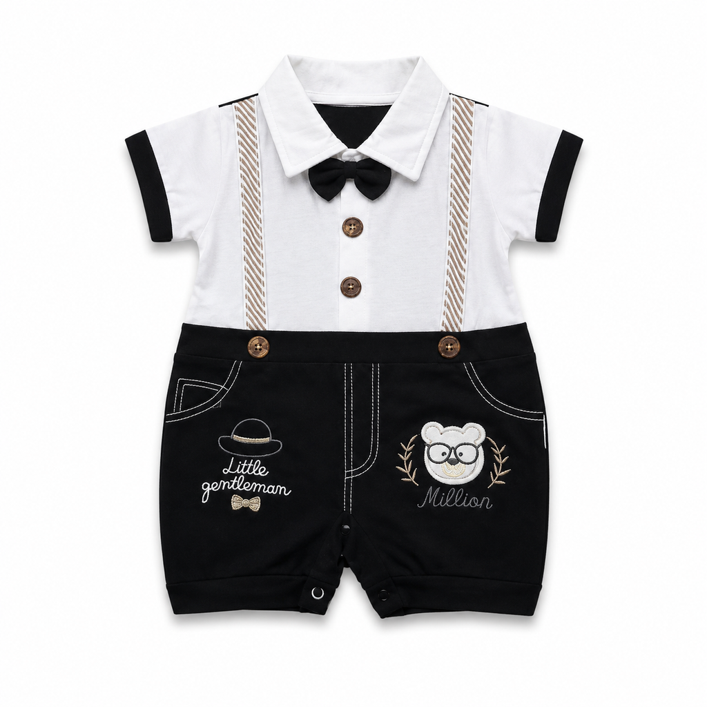 Little Gentleman Bow Romper