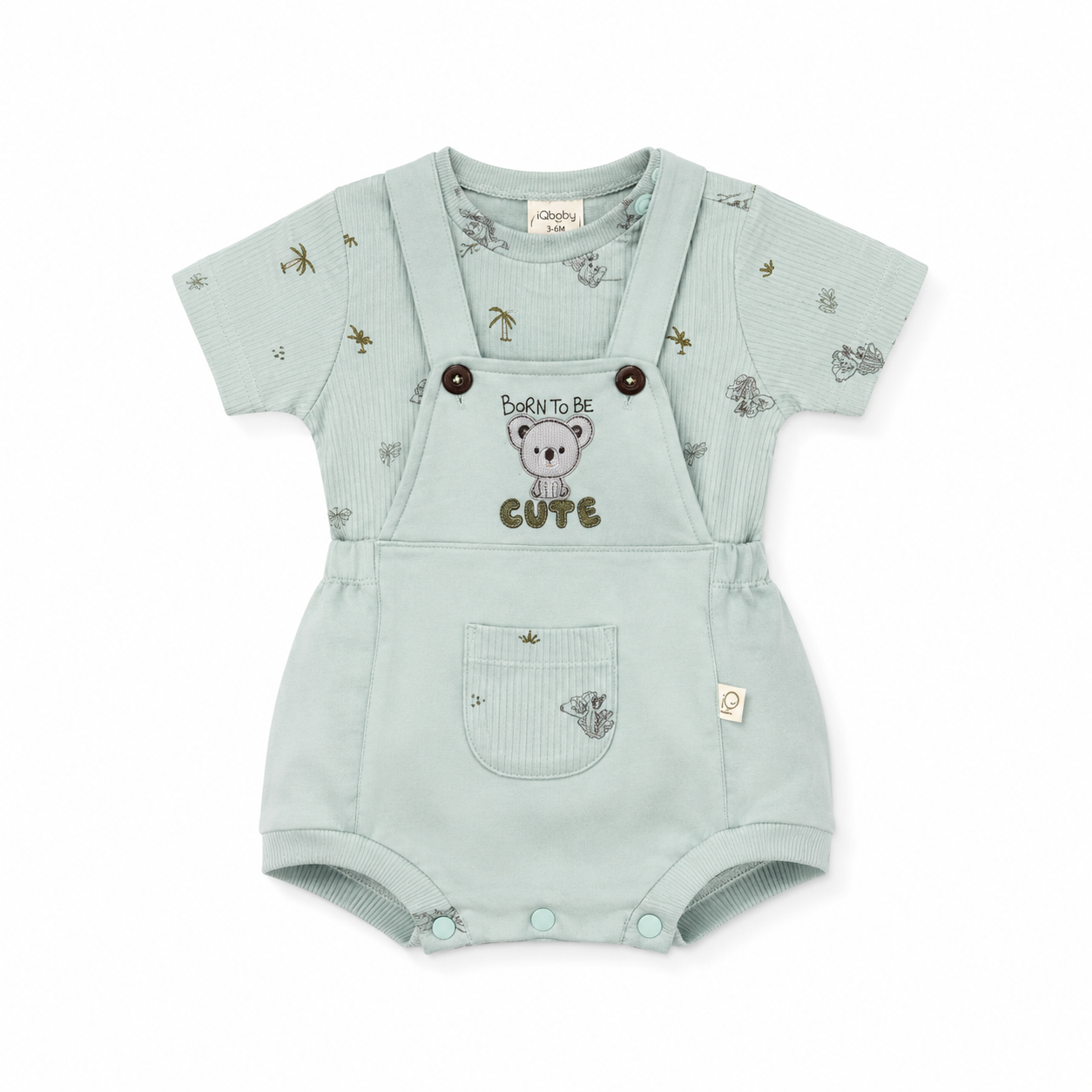 "Born to Be Cute" Koala Romper Set