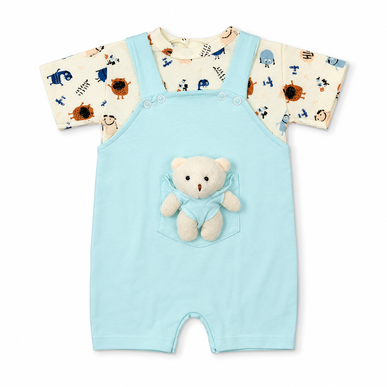Pocket Teddy Two-Piece Baby Set