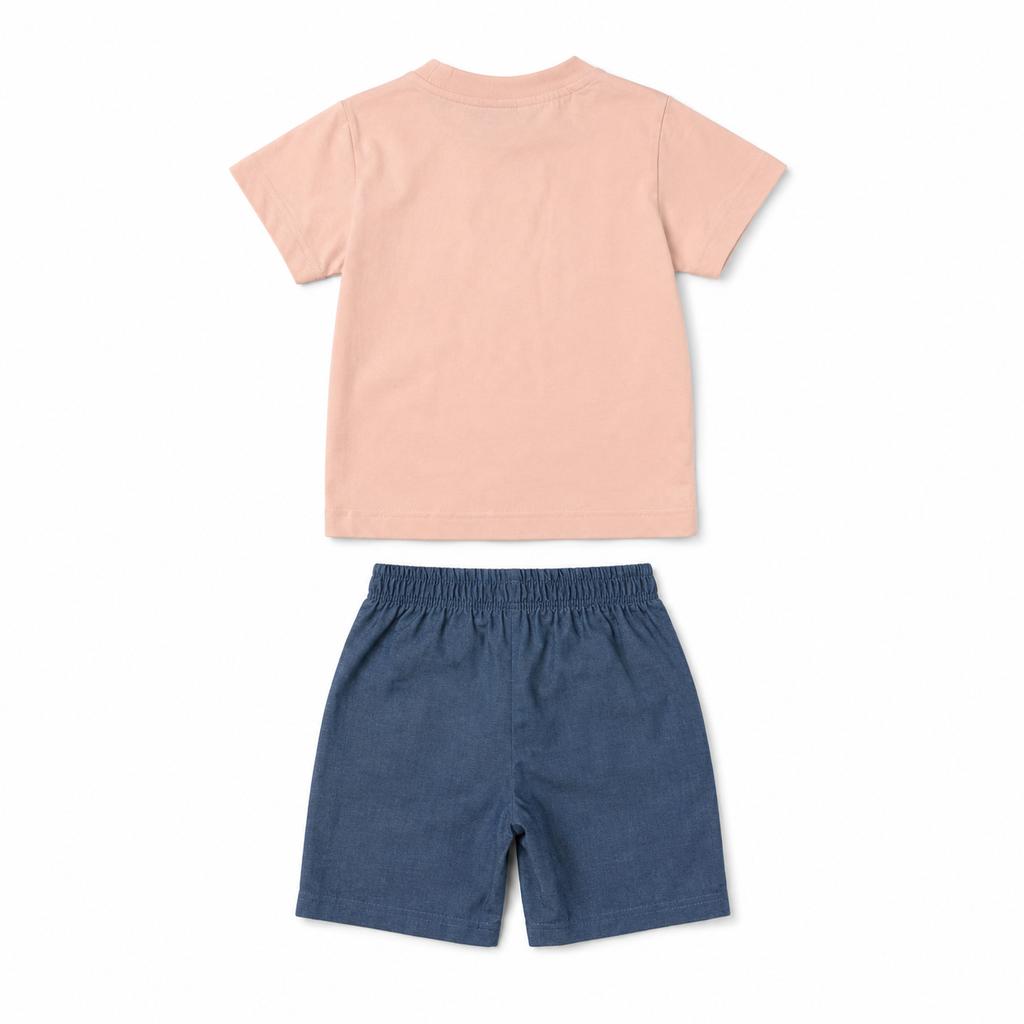 Flower Heart Baby Shorts Set