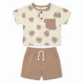 Leaf Pocket Baby Shorts Set