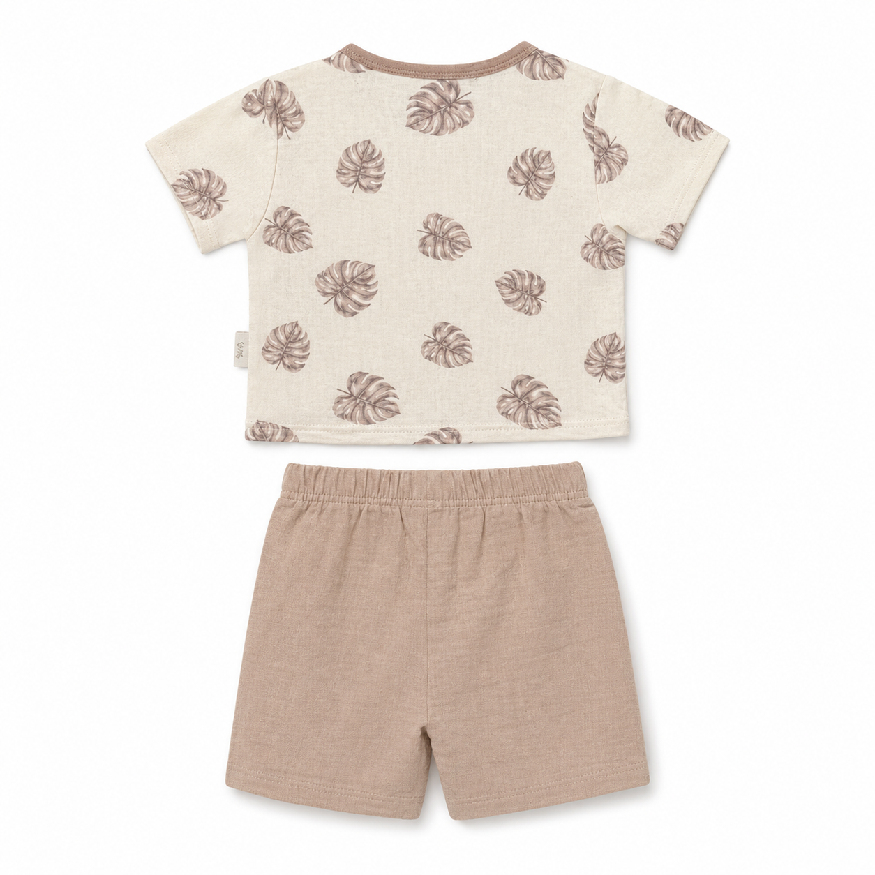Leaf Pocket Baby Shorts Set