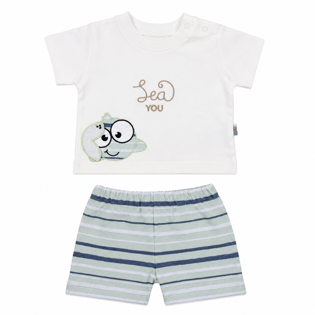 Sea You Baby Shorts Set