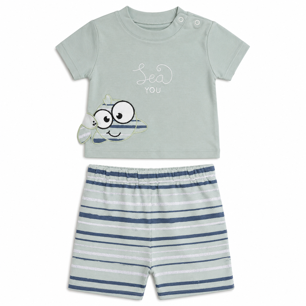 Sea You Baby Shorts Set