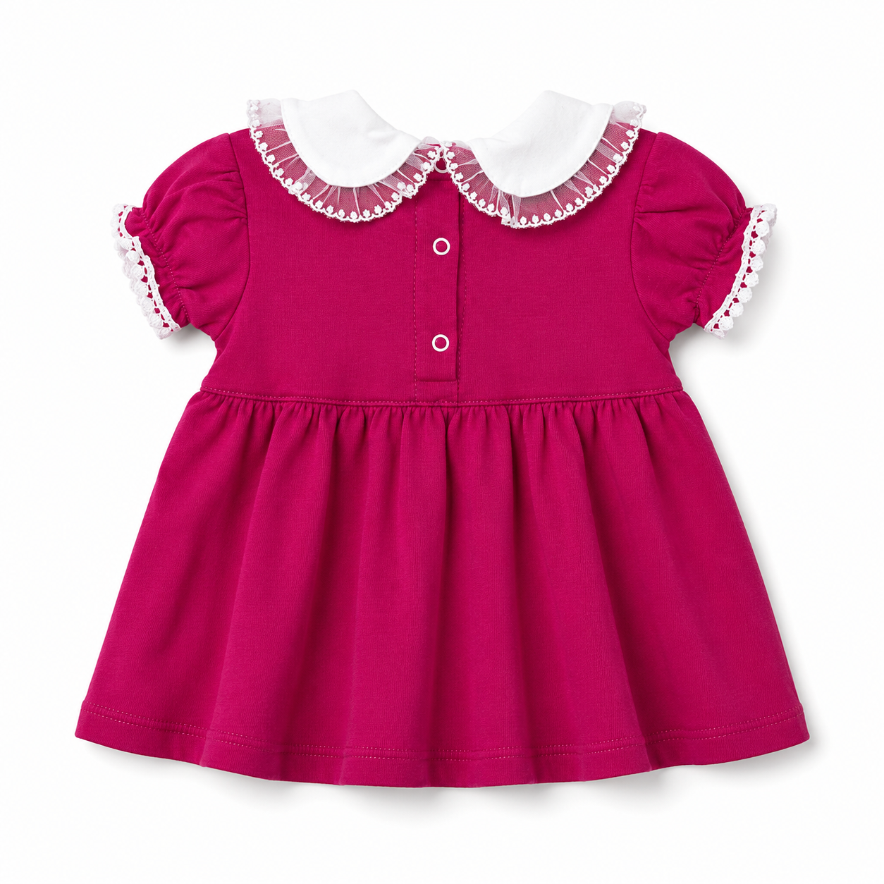Floral Collar Bow Baby Dress