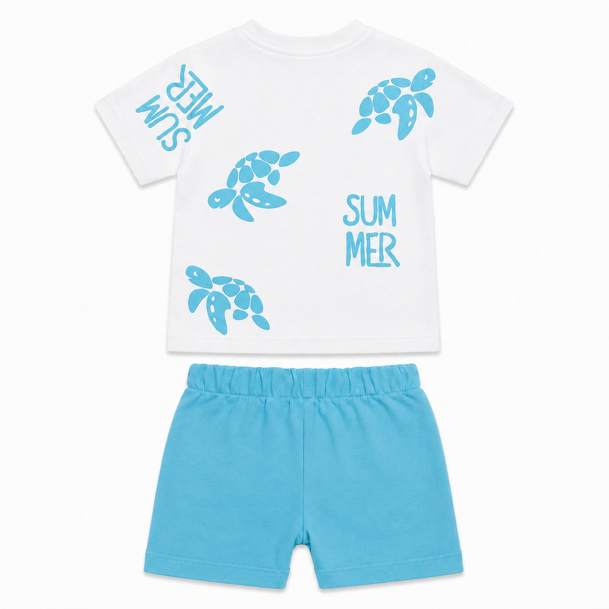 Summer Turtle Baby Shorts Set