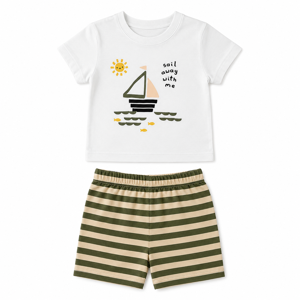 Sail Away Baby Shorts Set