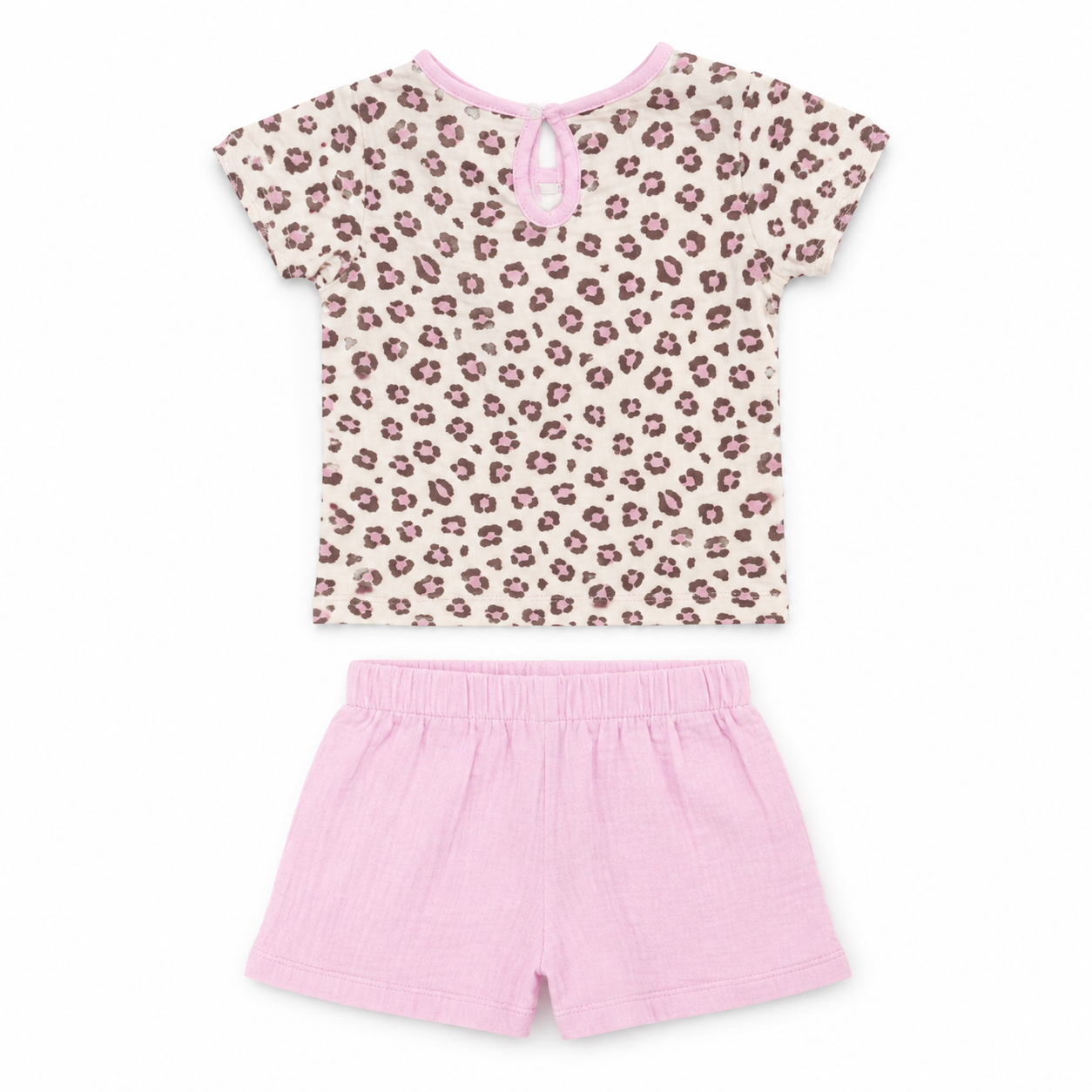 Leopard Charm Baby Shorts Set
