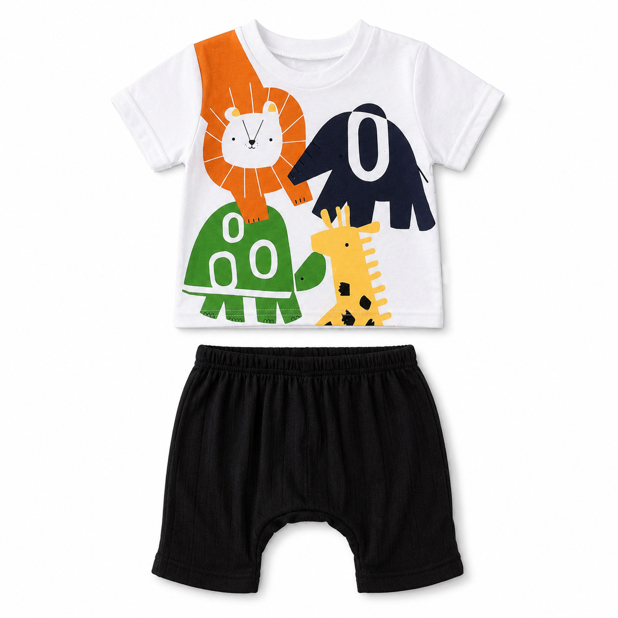 Safari Friends Baby Shorts Set