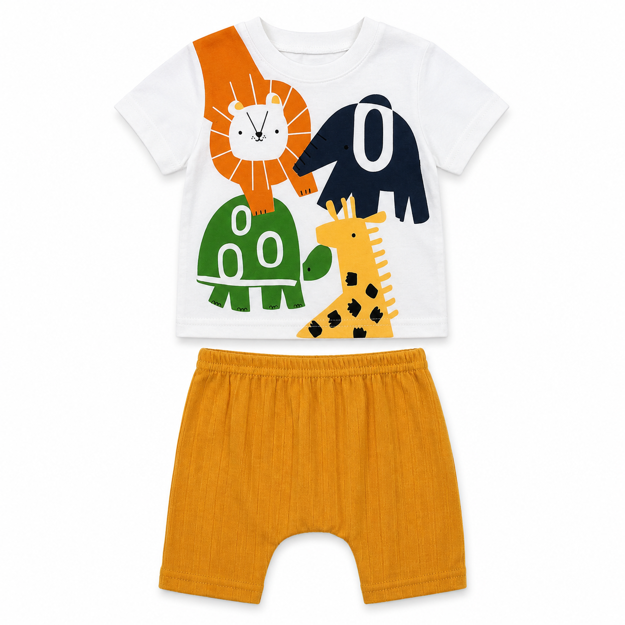 Safari Friends Baby Shorts Set