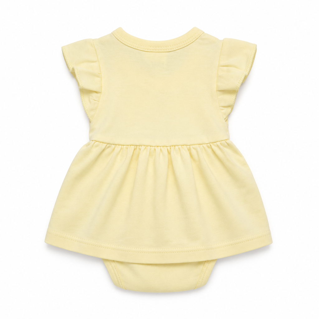 Sweet Bear Bow Baby Dress Bodysuit
