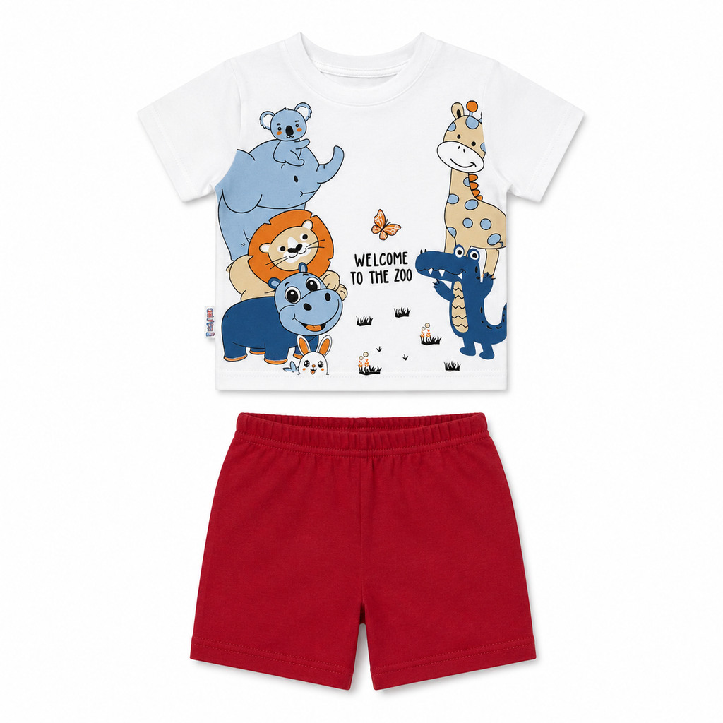 Welcome to the Zoo Baby Shorts Set