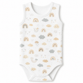 Rainbow Clouds Sleeveless Baby Bodysuit